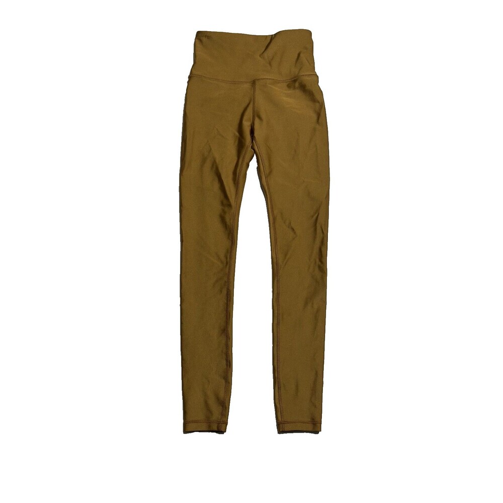 Athleta Womens Golden Shine High Rise Leggings Metallic Gold Size XXS